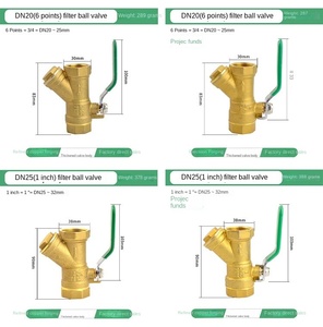 Brass <b>Valve</b> Strainer Filter <b>Ball</b> <b>Valve</b> Female Thread for Water Natural Gas <b>Ball</b> <b>Valve</b> Plumbing Sanitary Water Price List Forged - Product Image 4