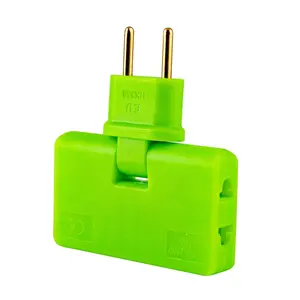 Adapter Dinding 3 Outlet, Keran Extender Outlet Dinding AC Mini Plug Grounded 3-Prong Putar Daftar ETL