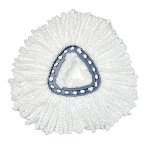 Tête de balai triangulaire en microfibre blanche épaissie pour le nettoyage domestique, compatible avec Vileda O-Cedar - Product Image 5