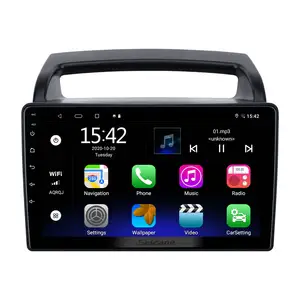 راديو أندرويد 9 بوصة شاشة لمس عالية الدقة لنظام ملاحة KIA VQ GPS مع تحكم في التلفزيون الرقمي
