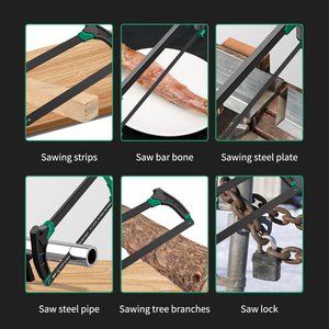 Potente sierra de mano multifuncional para el hogar, pequeño Marco de sierra para metales de aleación de aluminio para carpintería, artefacto de madera cortada - Product Image 3