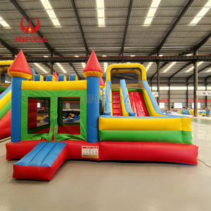Castillo Inflable Comercial Rojo y Azul <span class=keywords><strong>con</strong></span> Tobogán de Agua y <span class=keywords><strong>Piscina</strong></span>, Combo de Brincolín en Venta - Product Image 5