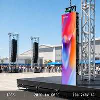Écran LED publicitaire extérieur 500*1000mm P2.6 P3.91, panneau d'affichage LED, écran LED portable pour spectacle en direct, location d'écran LED