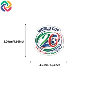Autocollants événementiels de la Coupe du Monde de Football 2026 au Brésil, Tatouages temporaires imperméables en PVC imprimés UV avec vernis, Étiquettes de stars du sport - Product Image 5