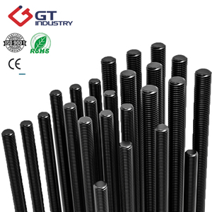 Barra Filettata <span class=keywords><strong>DIN</strong></span> <span class=keywords><strong>975</strong></span> Classe 8.8 Nera M6-M30 3m/1m in Acciaio al Carbonio Completamente Filettata Industriale ad Alta Resistenza Resistente alla Corrosione - Product Image 1