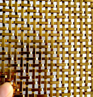 Panneau en maille d'acier inoxydable tissé 3D plat, design moderne, anti-ternissement, robuste, écran décoratif en métal, séparateurs de pièce modernes
