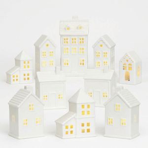Nouveautés : Figurine de maison en céramique personnalisée avec lumière LED, cadeaux promotionnels pour Noël, les fêtes et les cadeaux d'entreprise - Product Image 4