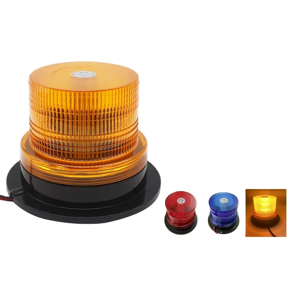 Amber Warning Light Beacon 10-110v LED Flashing Beacon Light For Tractor