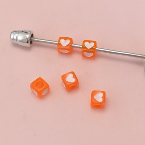 팔찌 만들기용 사각 하트 비즈 7mm 알파벳 비즈 우정 팔찌용 아크릴 비즈 쥬얼리 제작용 - Product Image 2