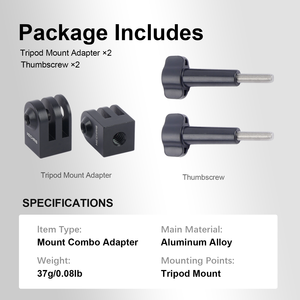 Adaptador de trípode Mechrig compatible con cámara de aluminio 1/4-20 adaptador de montaje de trípode compatible con Gopro Hero y más (paquete de <span class=keywords><strong>2</strong></span>) - Product Image 6