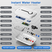 Calentador de Agua Eléctrico para Ducha de 5.5kW, 220V, Bomba de CC Integrada, Alta Presión, Instantáneo, IPX4 Impermeable, Protección ELCB, WYN-T05