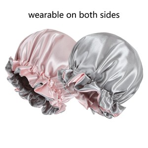 Bán Buôn Tùy Chỉnh Lụa Satin Nắp ca-pô Cho Ngủ Phụ Nữ Hai Lớp Satin Ngủ <span class=keywords><strong>Cap</strong></span> Với Có Thể Điều Chỉnh Ban Nhạc Đàn Hồi Cho Tóc Tự Nhiên - Product Image 3