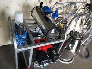 110V/60HZ電動機 + ガソリンエンジンデュアルワーキング2牛搾乳機HJ-CM011VD - Product Image 4