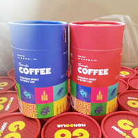 Boîte cylindrique rigide personnalisée de luxe, écologique, biodégradable, réutilisable, pour chocolat, thé, café, emballage haut de gamme en papier kraft