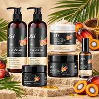 Collection de soins capillaires à l'huile de Batana avec shampoing, après-shampoing, gommage capillaire au romarin, revitalisant profond, beurre capillaire et huile – Marque privée