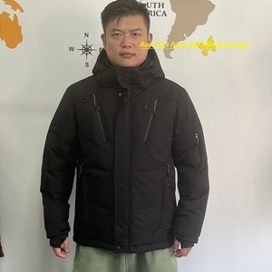 Abrigo acolchado de plumón de pato para <span class=keywords><strong>hombre</strong></span> al aire libre, cazadora de bombardero personalizada de invierno, chaqueta acolchada negra, <span class=keywords><strong>Parka</strong></span>, chaqueta de plumón para <span class=keywords><strong>hombre</strong></span> - Product Image 2