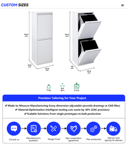 Lưu trữ rác bin tipper Tilt-out nhà bếp Thùng rác bin Lớn Thùng rác có thể cho nhà lưu trữ - Product Image 5