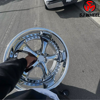 Ruedas Forjadas de Dos Piezas Cromadas Personalizadas VS-KF de Alta Gama SJ, 17 18 19 20 21 22 Pulgadas, 5x120 5x114.3, para Nissan BMW M3 M4