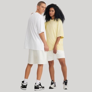 T-shirt épais en coton anti-rétrécissement de 245g pour homme, coupe large, coupe courte, couleur unie, luxe - Product Image 4