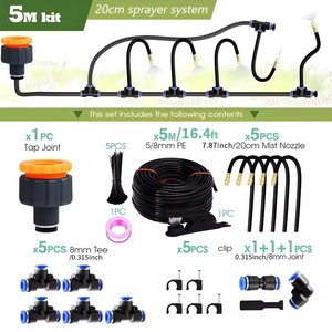 Kit d'irrigation goutte à goutte automatique DIY 30m 5m pour jardin, aménagement paysager, pelouse, plantes en pot et fleurs - Product Image 4