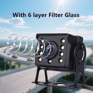 Xe hỗ trợ đảo ngược 4 pin kết nối phía sau xem máy Ảnh 8 IR tầm nhìn ban đêm 7 "Xe màn hình + 10m hàng không cáp cho RV Xe Tải xe buýt van - Product Image 3