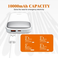 Batería Externa LDNIO PQ19, Banco de Energía de 10000 mAh con Carga Rápida Inalámbrica Magnética para Cargador