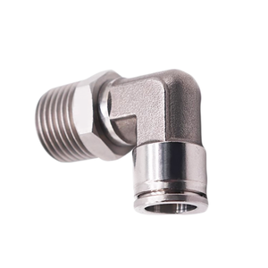 Codo de Unión <span class=keywords><strong>PL</strong></span>, latón macho, acero inoxidable, codo de 90 grados, empuje de 1/8 "1/4" 3/8 "1/2", manguera de aire, conector rápido, Accesorios Neumáticos - Product Image 5