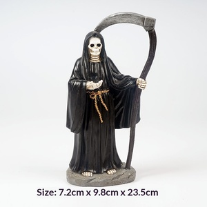 Estatua Religiosa <span class=keywords><strong>de</strong></span> Resina <span class=keywords><strong>de</strong></span> Santa <span class=keywords><strong>Muerte</strong></span>, Figura Artesanal Mexicana, Regalos <span class=keywords><strong>de</strong></span> Halloween, 9 1/4 Pulgadas - Product Image 6