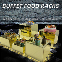 Présentoirs à pâtisserie modernes en acrylique, cubes pour buffet, présentoirs à nourriture pour pause-café, supports à gâteaux et à en-cas, boîtes en acrylique pour cadeaux