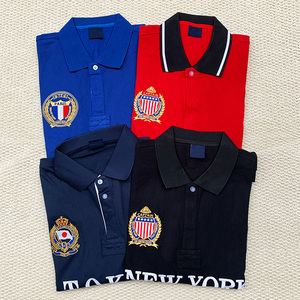 Nouveau Polo Sportif Ralf 100% Coton 2026 avec Logo Brodé Personnalisé Nom du Pays, Respirant, Manches Courtes, pour Hommes, Idéal Golf - Product Image 1