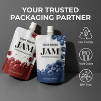 Sachet d'emballage personnalisé en aluminium avec bec verseur pour boissons diététiques, boissons sportives, gels énergétiques et confitures – Impression OEM