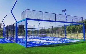 Pista de <span class=keywords><strong>Pádel</strong></span> Panorámica Completa para Interiores y Exteriores, Tamaño Estándar, Color y Logotipo Personalizados, Fácil Mantenimiento, Estructura Galvanizada, Césped Artificial - Product Image 2