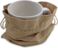 Sacs cadeaux en jute réutilisables personnalisés de 7*9 pouces, petits lots en vrac pour tasses, bocaux Mason, Noël, l'Avent, les fêtes, motif à pois
