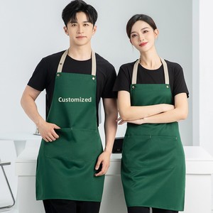 Delantal de vendedor de productos frescos verdes con logotipo personalizado para supermercado, <span class=keywords><strong>tienda</strong></span> de conveniencia, compras, <span class=keywords><strong>tienda</strong></span> de comestibles, personal de Hipermercado - Product Image 1