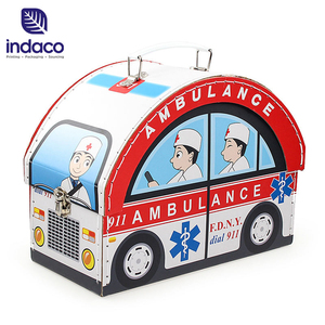 Valise de rangement pour jouets d'enfants en carton, motif Docteur innovant 2026, en forme d'ambulance, pour jeu de docteur - Product Image 2
