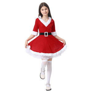 Disfraz de Navidad, Ropa Infantil de <span class=keywords><strong>Boutique</strong></span>, Vestidos Navideños para Niñas, Vestido Rojo de Santa Claus - Product Image 1