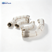 Downpipe turbo haute performance en acier inoxydable 304 pour BMW M5 F90 M6 F12 F13 S63 4.4L V8 – Fixation directe avec boucliers thermiques