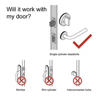 Serrure de porte intelligente Wehere M300, serrure automatique de porte, serrure à code, serratura