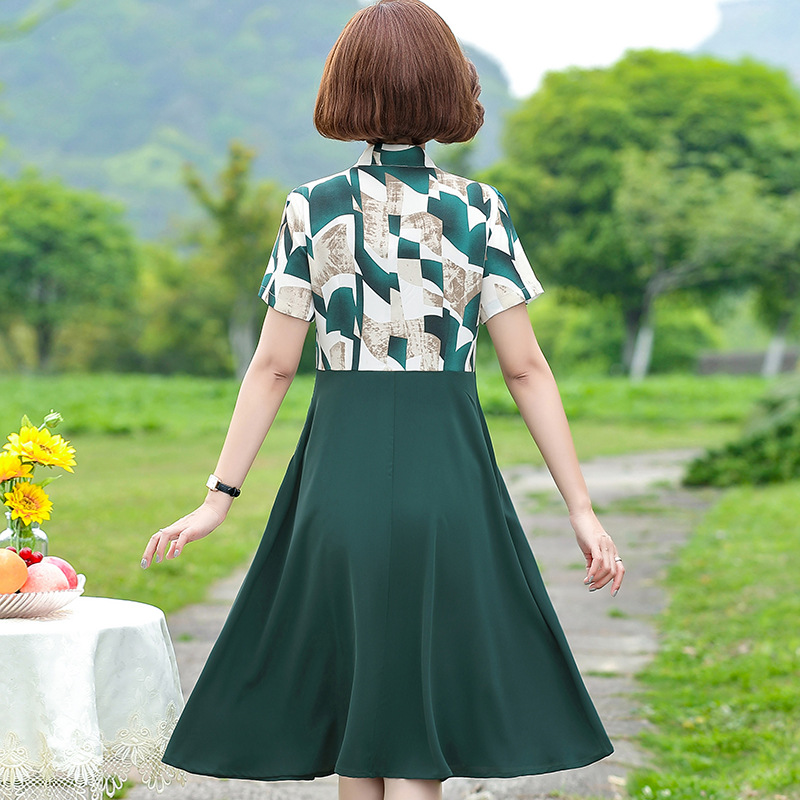 New Design Women Mom Short Sleeve Bow Collar Dresses Elderly Elegant Printed Senior Ladies' Wear Casual Midi Long Dress| Alibaba.com New Design Women Mom Short Sleeve Bow Collar Dresses Elderly Elegant Printed Senior Ladies' Wear Casual Midi Long Dress| Alibaba.com
