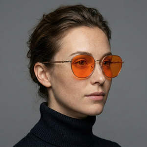 <span class=keywords><strong>Gafas</strong></span> de Protección para Computadora con Marco Metálico, Anti-radiación, Color Rojo Anaranjado CR39, Anti Luz Azul, Bloqueo de Luz Azul, para un Mejor Sueño - Product Image 4