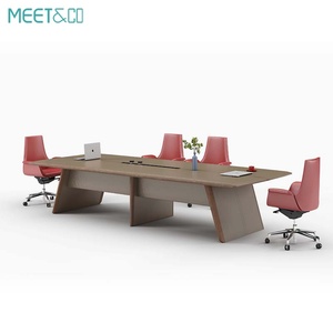 Ensemble de chaises modulaires en bois de haute qualité et moderne, bureau extensible pour salle de réunion, style panneau bois élégant pour bureau à domicile - Product Image 2