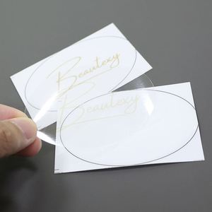 Etiquetas Adhesivas Brillantes con Logotipo, Mini Letras Personalizadas, Impresión de Etiquetas en Rollo Resistentes al Agua, Etiqueta Autoadhesiva Transparente con Lámina Dorada, Etiqueta Privada - Product Image 1