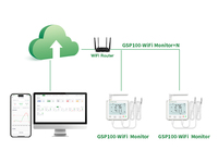 Monitor de Etileno y CO2 GSP100 con WiFi 4G, Registrador de Datos en Tiempo Real, Registrador de Temperatura y Humedad para Almacenamiento de Frutas y Cuartos de Maduración