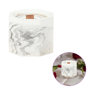 Bougies parfumées élégantes de qualité supérieure à motifs de <span class=keywords><strong>marbre</strong></span> avec mèches en bois pour une ambiance esthétique à la maison - Product Image 1