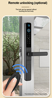Cerradura Inteligente para Puerta con Huella Dactilar de Alta Seguridad, Cámara Integrada Anti-Espionaje, Código, Almacenamiento en la Nube Tuya y Wi-Fi