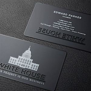 Cartes de visite personnalisées avec logo et informations de l'entreprise, gravure au laser, métal électro-plaqué or noir, 0,2-2,0 mm - Product Image 3