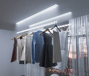 Foshan Çin LED'li Elektrikli Kurutma Askısı Tavan Tipi Gizli Uzaktan Kumandalı Akıllı Ev Uygulaması Balkon Çamaşır Kurutma İçin - Product Image 2