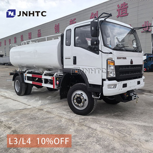 HOWO luce in acciaio inox acqua potabile camion 4x4 5000 litro 5Ton trasporto acqua cisterna camion prezzo - Product Image 2