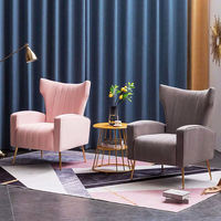 Canapé en velours nordique simple chaise de bureau d'hôtel canapé de luxe pas cher tissu doré ensemble moderne meubles sectionnels maison canapé salon
