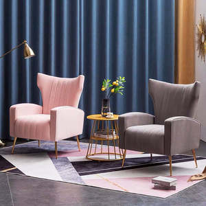 Canapé en velours nordique simple chaise de bureau d'hôtel canapé de luxe <span class=keywords><strong>pas</strong></span> <span class=keywords><strong>cher</strong></span> tissu doré ensemble moderne meubles sectionnels maison canapé salon - Product Image 6
